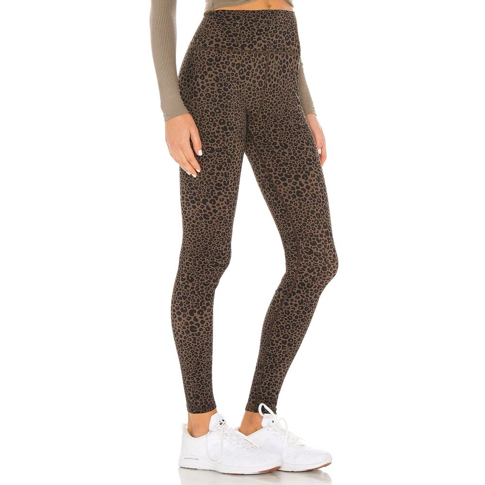 Alo Yoga Leopard High Waist Vapor Leggings Womens Size XS READ